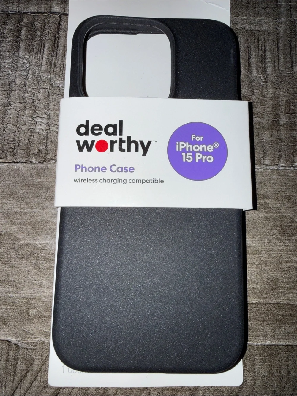Deal Worthy Black Phone Case for iPhone 15 Pro - New!
